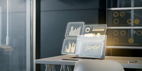 Holographic Interface for Health Data & Digital Prescriptions in Modern Medical Settings - Stock Photo Concept