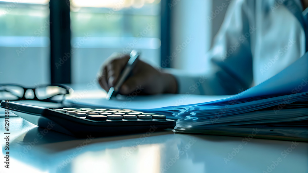 Poster nervous filer's guide: mastering taxable vs non-taxable sums with simple desk calculators for accura