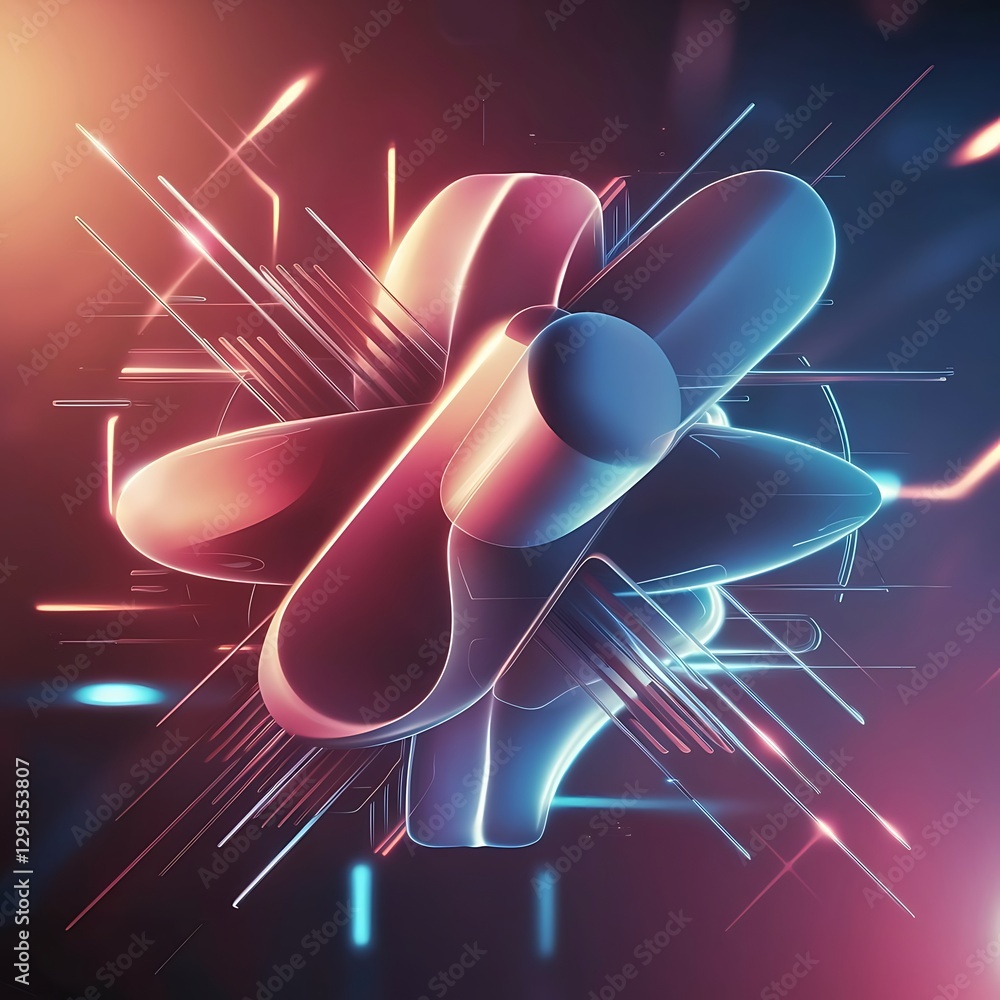 Poster abstract wallpaper with 3d dynamic shape background with motion forms futuristic trendy backdrop mod