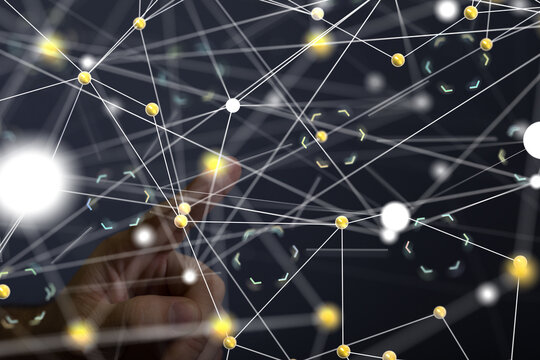 Diverse business team succes, network icons