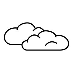 Cloudy icon in outline style
