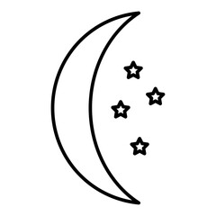 Moonrise icon in outline style
