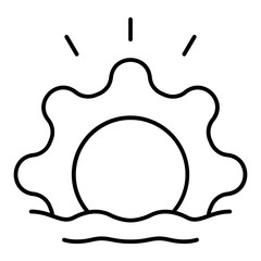 Sunrise icon in outline style