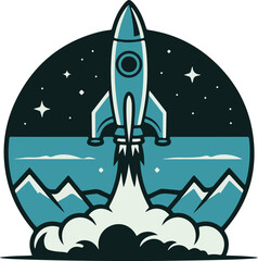rocket on the moon