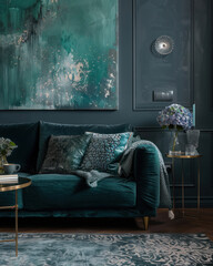 Luxury home decor trend featuring metallic finishes, velvet textures, and high-end materials
