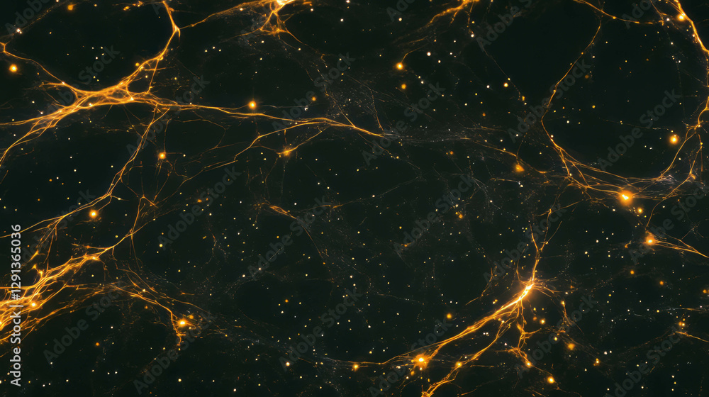 Aufkleber enchanting golden spiderweb with fiery illumination for mystical designs