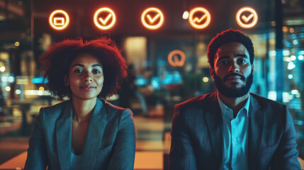 Business teamwork promoting gender parity and inclusivity