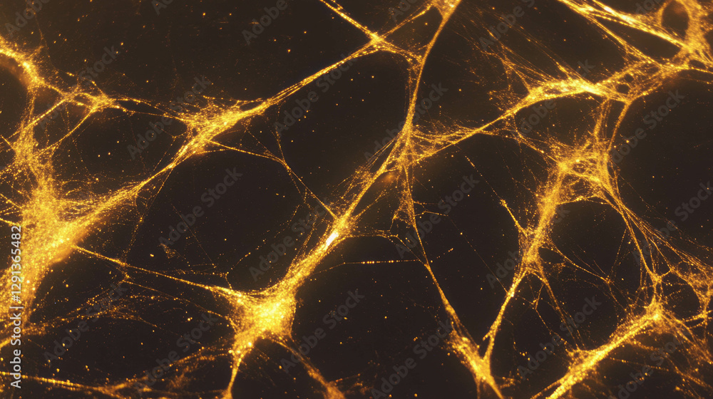 Poster golden spiderweb background for elegant design concepts