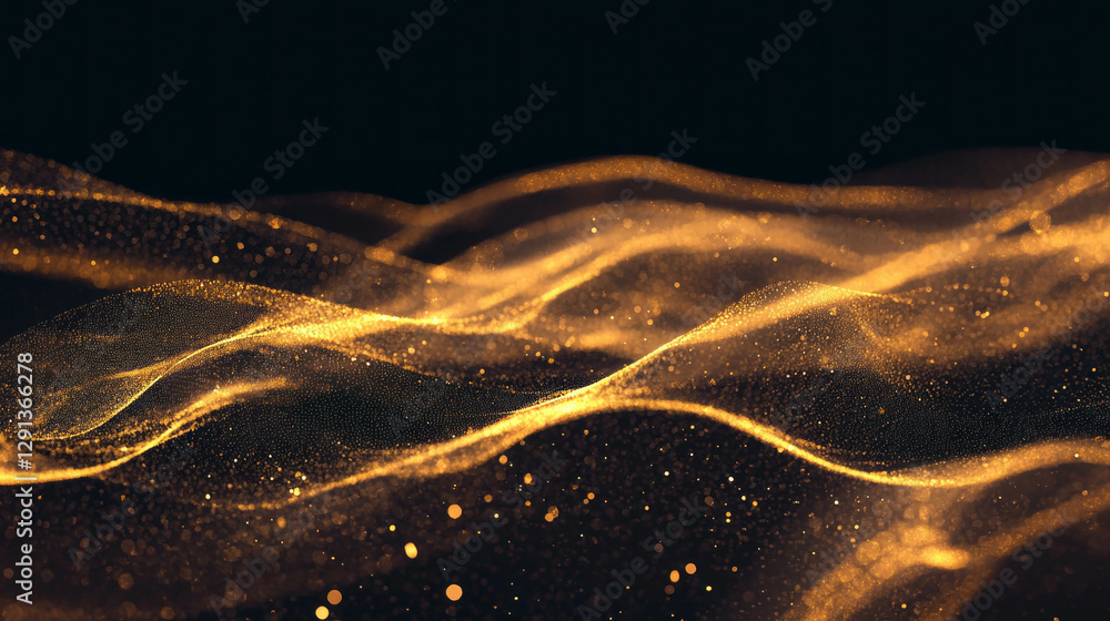Poster Golden spiderweb background with subtle motion for elegant design