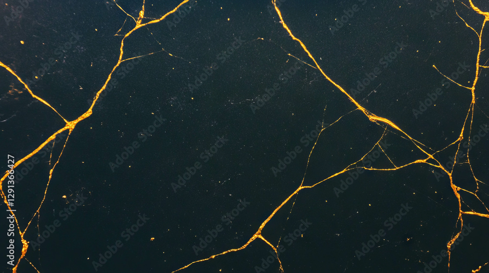 Poster abstract golden spiderweb veins on dark surface for elegant design backgrounds
