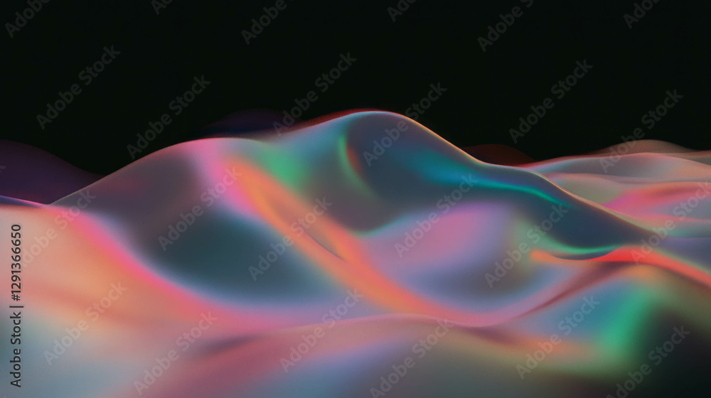Aufkleber Colorful gradient texture with smooth wave pattern for vibrant background design