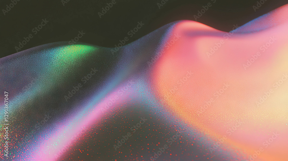 Poster Iridescent gradient background with vibrant color shifts for creative design