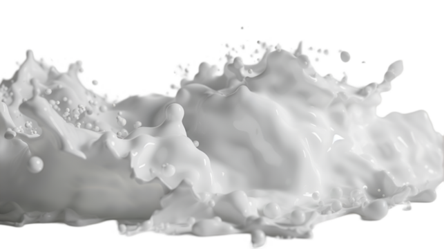 Milk Splash White Liquid Dynamic Flow