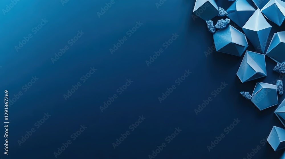 Poster blue background with small diamonds scattered across the surface creating a sparkling effect