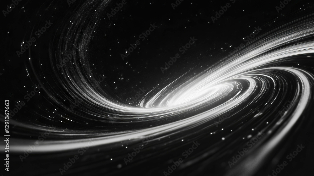 Poster swirling grayscale light background with dynamic flow for creative design