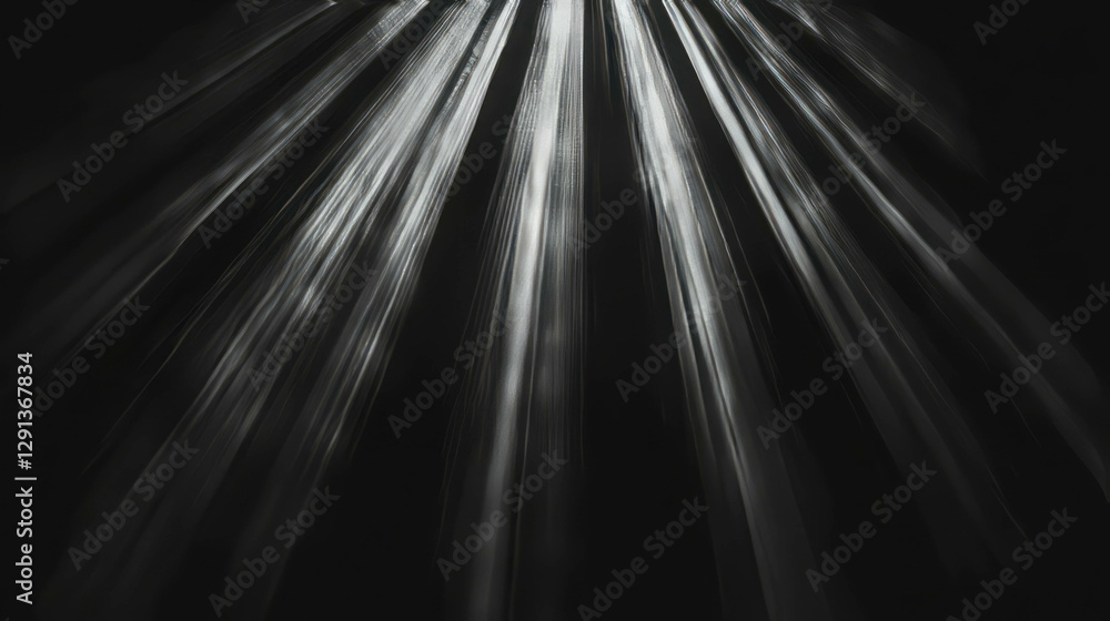 Poster grayscale light beams creating dramatic noir atmosphere for artistic design