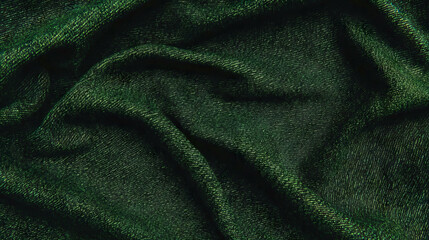 Fototapeta premium Rich green denim fabric texture with earthy tones for creative background design