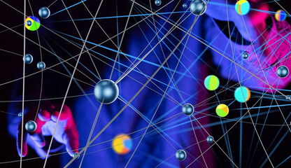 conference Digital Network and data concept 3d