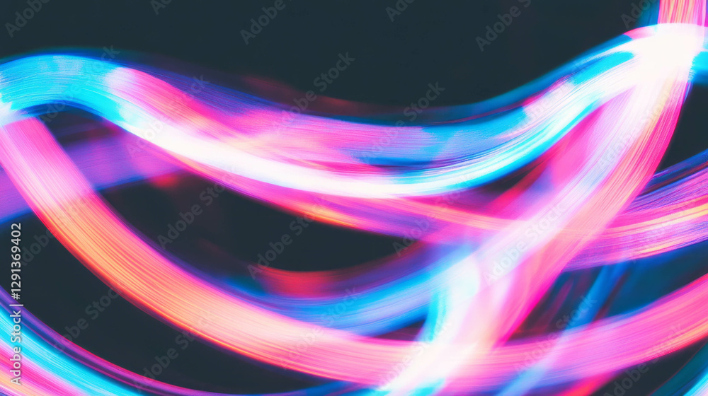 Poster abstract neon light background with vibrant colors and mysterious atmosphere