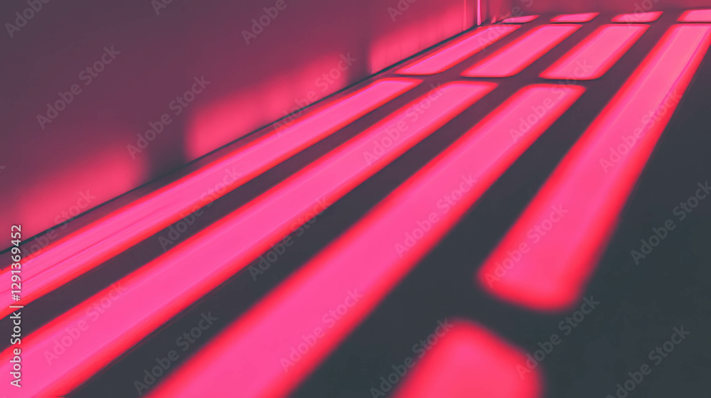 Poster vibrant background with hidden pink neon light source for modern design