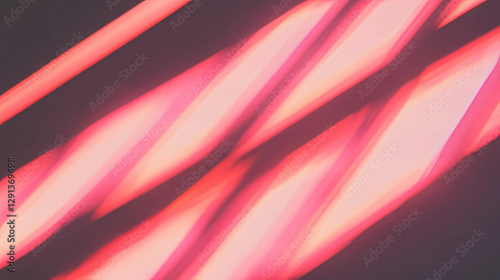 Poster Abstract pink neon light background with soft glow and dynamic patterns