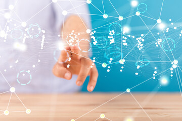 Digital Network and data concept