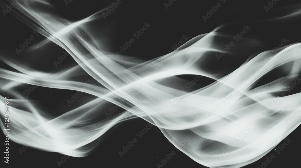 Aufkleber dynamic abstract light shapes on high contrast background for design and decor