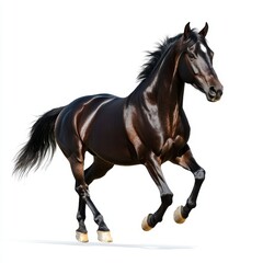 Fototapeta premium Majestic Black Horse Running