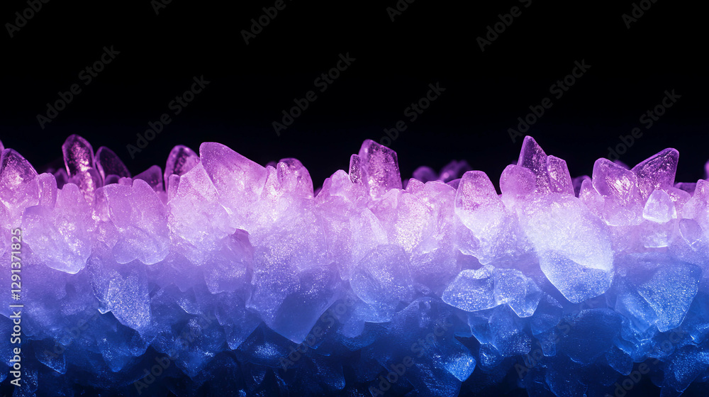 Poster mesmerizing indigo smoke with ice crystals for abstract design