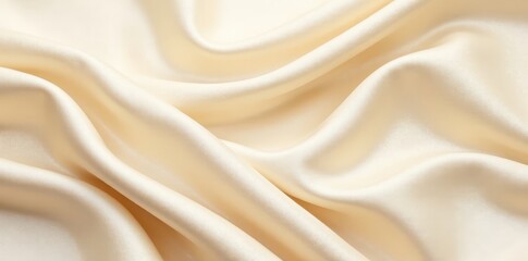 Obraz premium Elegant beige silk fabric, light cream backdrop Subtle sheen , design, refined, pale