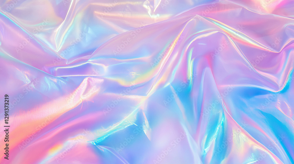 Poster iridescent fabric texture background for creative design and decoration