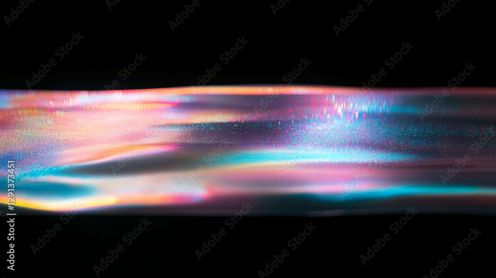 Poster Abstract iridescent paint on textured canvas for vibrant design concepts