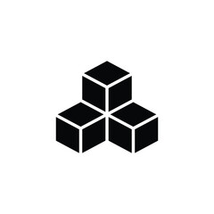 Cube icon vector boxes sign