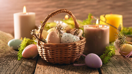 easter still life with candle