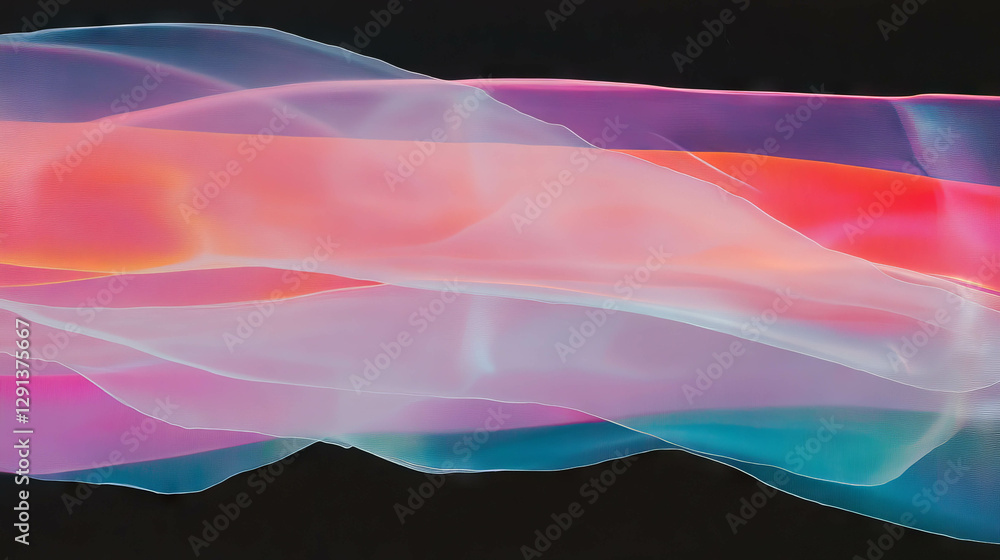 Poster abstract acrylic layered background with vibrant translucent textures for artistic design