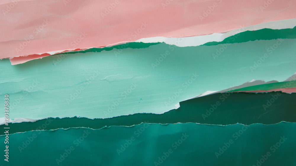 Aufkleber Abstract layered paper texture with torn edges for creative design projects