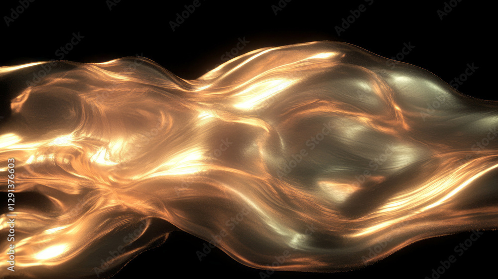 Poster elegant abstract background of flowing liquid gold light for luxurious design