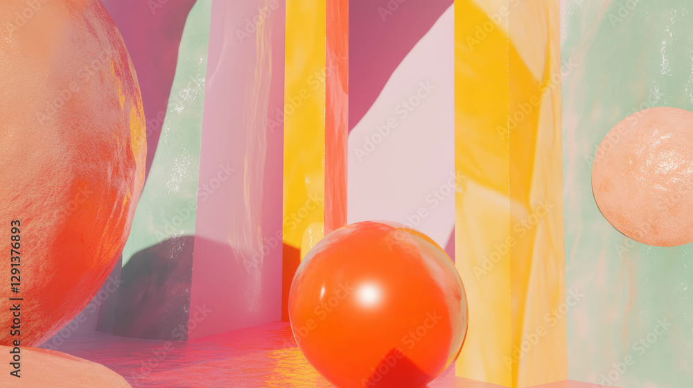Poster vibrant low poly abstract background with geometric shapes and colors