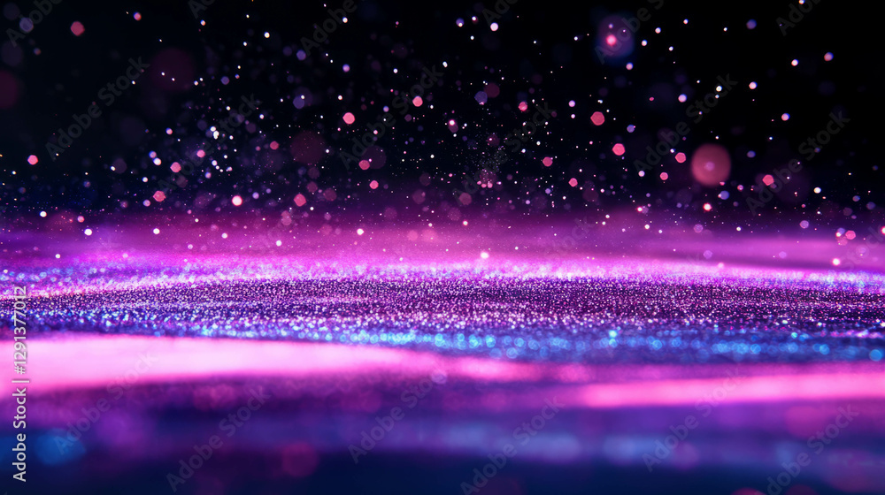 Poster enchanting magenta and pink bokeh lights background for event design and celebration themes