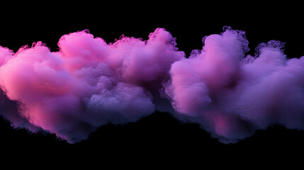 Vivid magenta smoke clouds on dark background for creative design projects