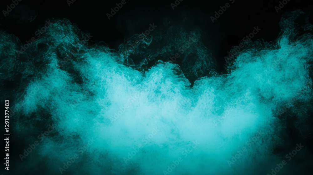 Poster mint blue light background with calm atmosphere for relaxation and design