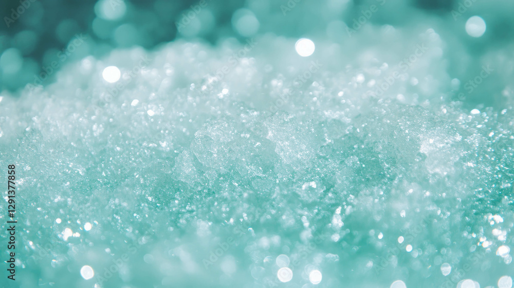 Poster sparkling mint and silver abstract background for elegant design