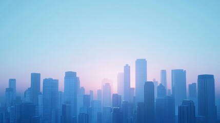 Urban Skyline at Dusk Glow