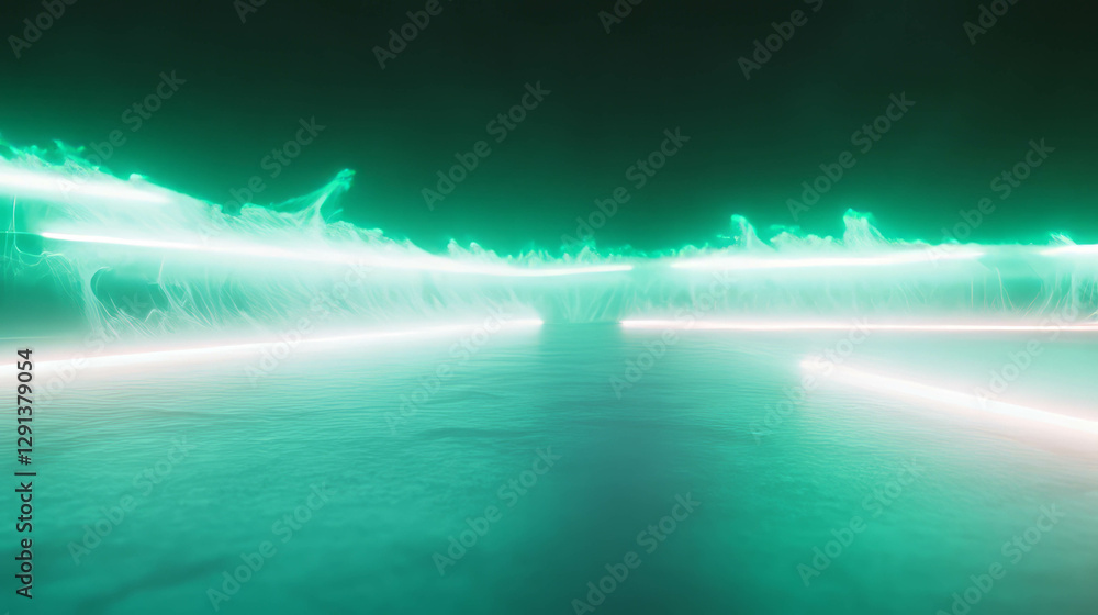Poster abstract mint light background with varied intensities for creative design