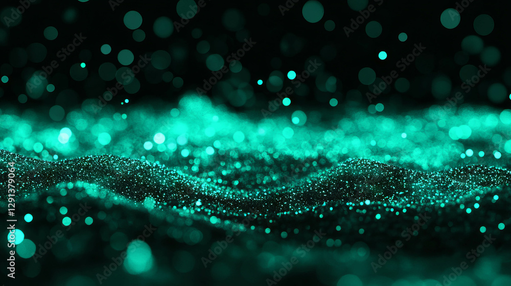 Poster abstract mint light background with varied intensities for design and decoration