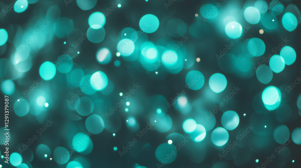 Aufkleber mint green light background with bokeh effect for design