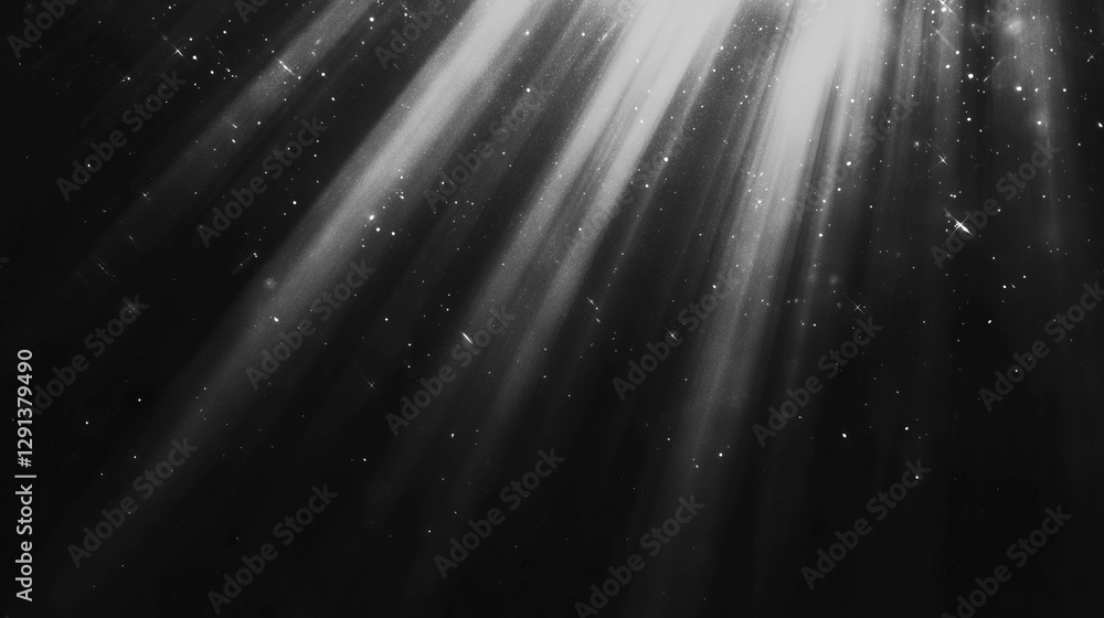 Aufkleber monochrome light rays with subtle halation for elegant background designs
