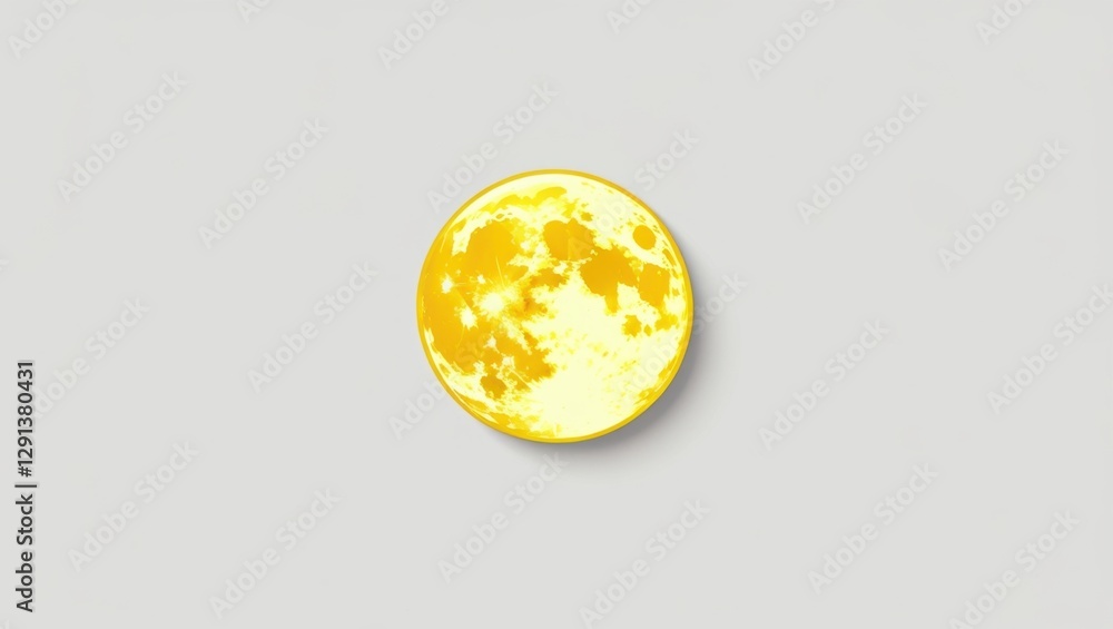 Poster abstract yellow circle isolated on white background minimalist geometric design with clean texture a