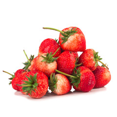 Strawberry pile slice isolated on white background