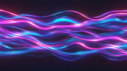 Fototapeta premium Vibrant neon light abstract with dark blue background for modern design